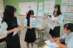 堺高校　英語授業　ポスターセッション