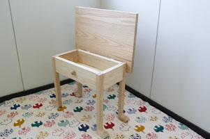 堺高校　１年生　建築インテリア創造科　木工実習