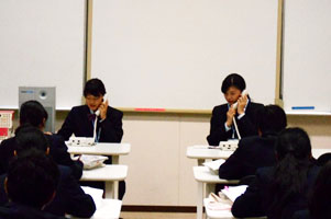 堺高校　マネジメント創造科　電話応対コンテスト