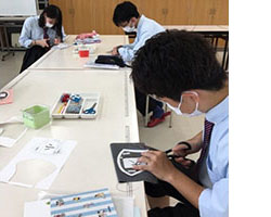 堺高校　マスク製作