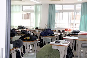 堺高校　防災訓練