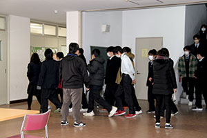 堺高校　防災訓練