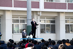 堺高校　防災訓練