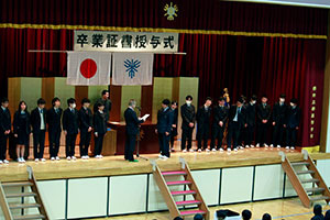 堺高校　卒業式前日・表彰式