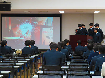 堺高校　機械材料創造科３年生　課題研究