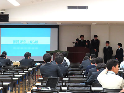 堺高校　機械材料創造科３年生　課題研究