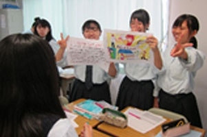 堺高校　英語授業　ポスターセッション